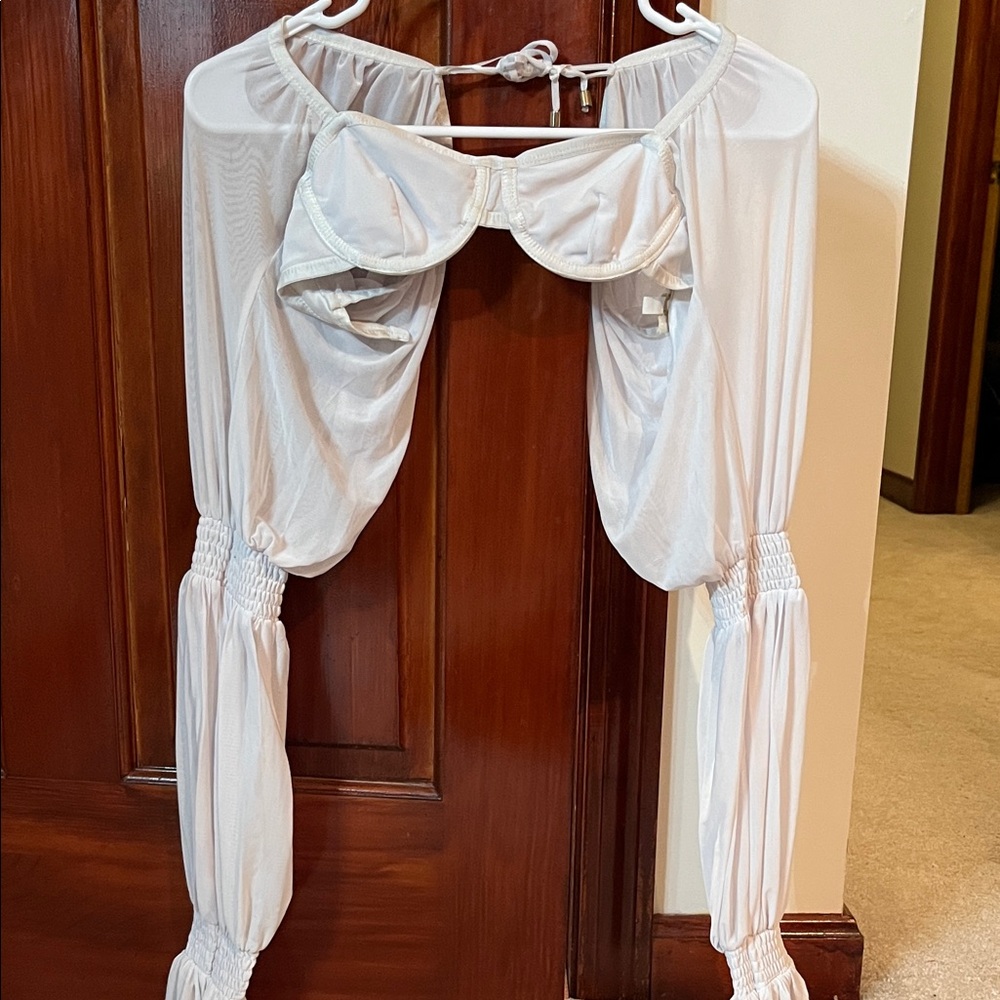 Princess Polly white long sleeve blouse